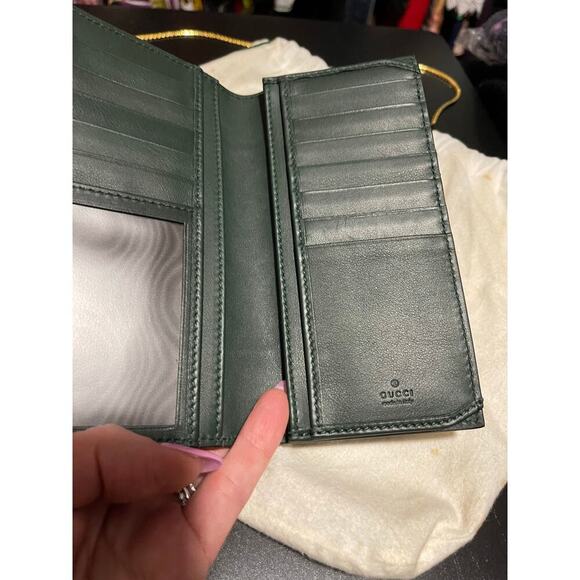 Gucci Vintage Green Python Clutch and Wallet with Dustbag - Picture 3 of 7